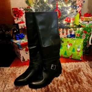 NWT Arizona brand calf high boots size 7-black